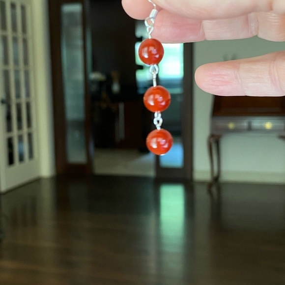 Red carnelian necklace w/ tree of life pendant - Picture 3 of 5